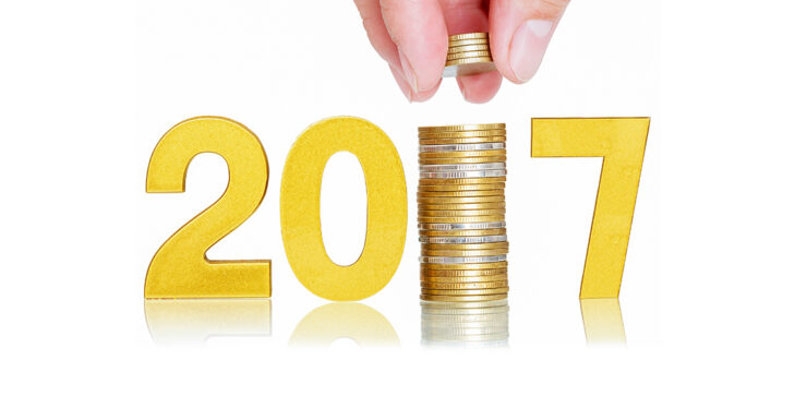 2017 kirjutatud välja, keskel on 1 asemel müntidest torn