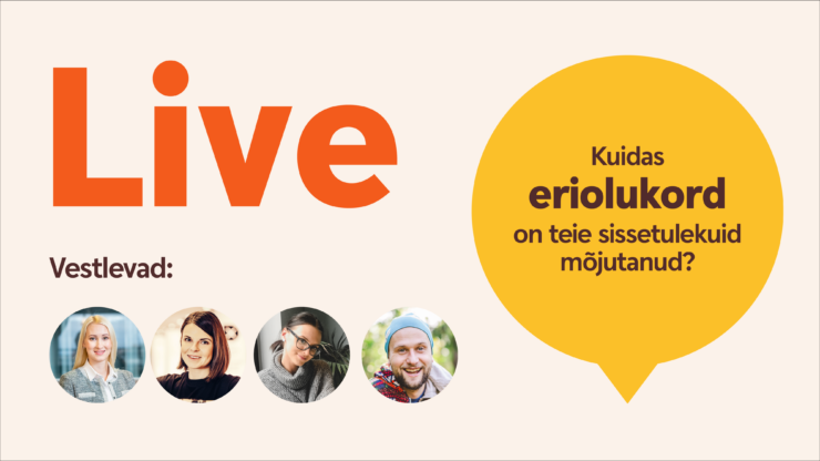 Kuidas eriolukord on teie sissetulekuid mõjutanud? Live show bänner.