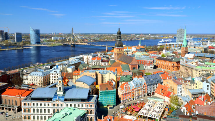 varade kvaliteedi langus, pank. Riia droonipilt-