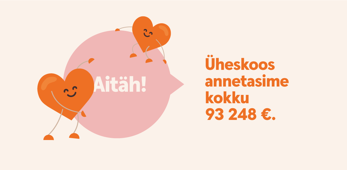 Annetamistalgud tõid „Ma armastan aidata“ organisatsioonidele 93 248 eurot annetusi