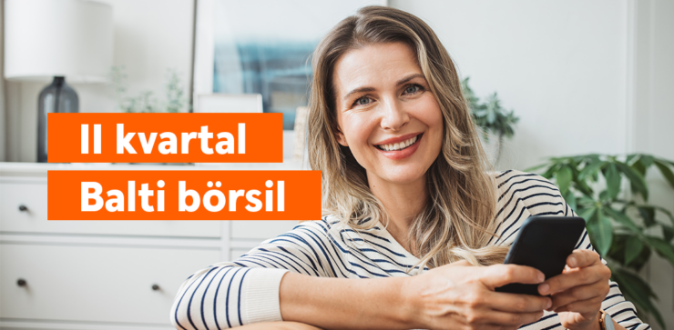 II kvartali Balti börsi bänner foto.