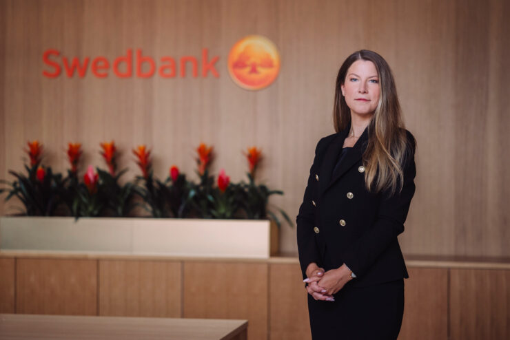 Fotol on Swedbanki kõneisik Birgit Pohlmann.