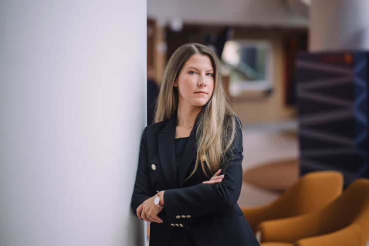 Fotol on Swedbanki kõneisik Birgit Pohlmann.