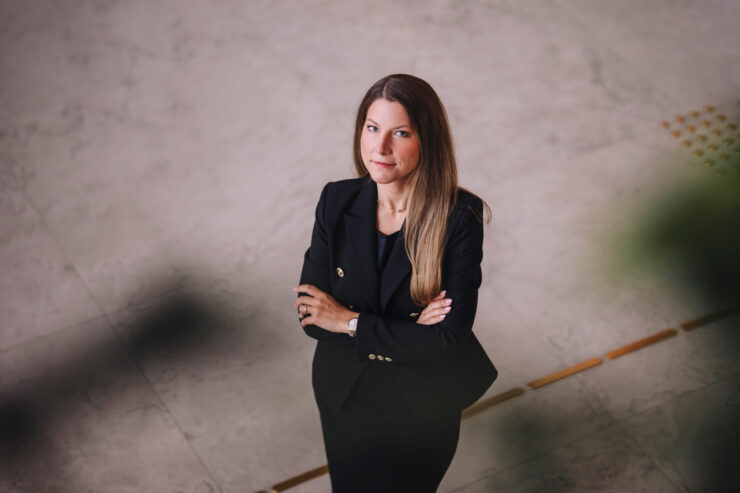 Fotol on Swedbanki kõneisik Birgit Pohlmann.