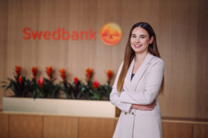 Fotol on Swedbanki kõneisik Grete Koho