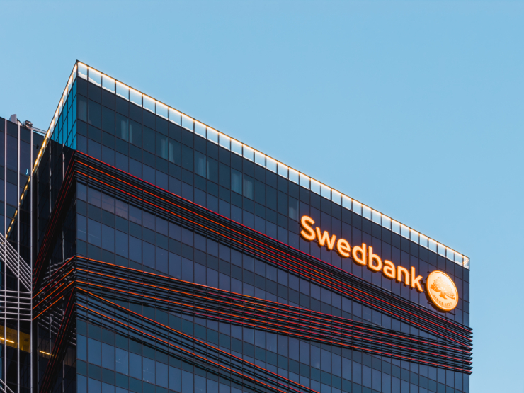 Tallinna arteri kvartal talvel, alt üles vaates