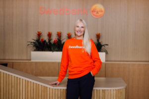 Fotol on Swedbanki kõneisik Piret Prangel.