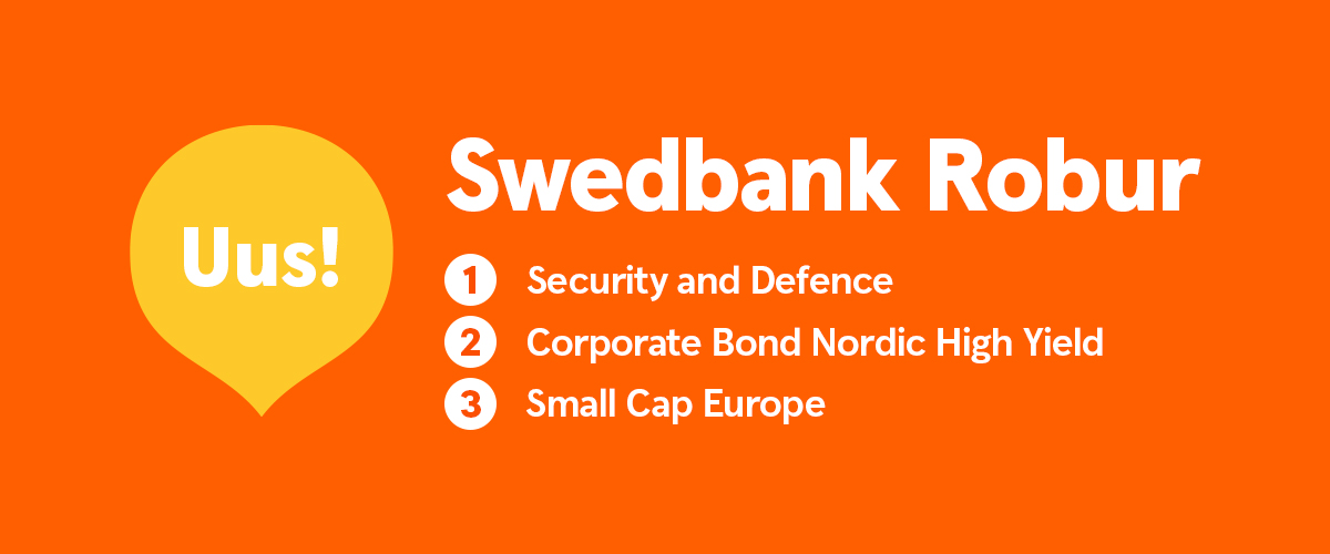 Swedbank Robur uute fondide bänner.