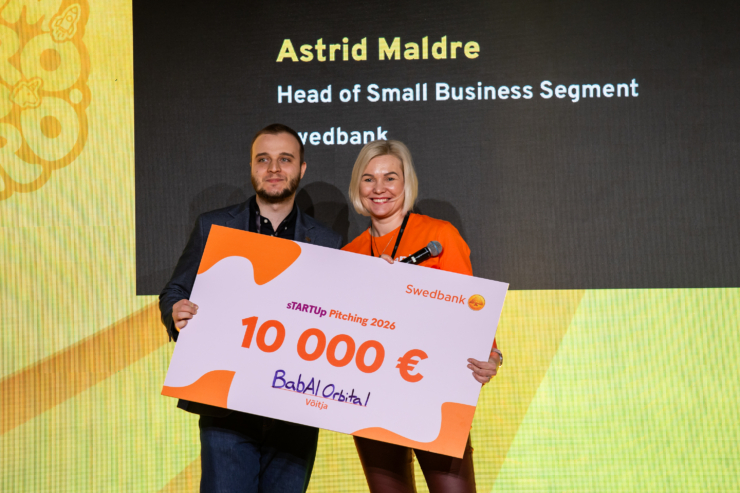 Pildil 10 000 euro võitja Roman Karpenko ja Astrid Maldre