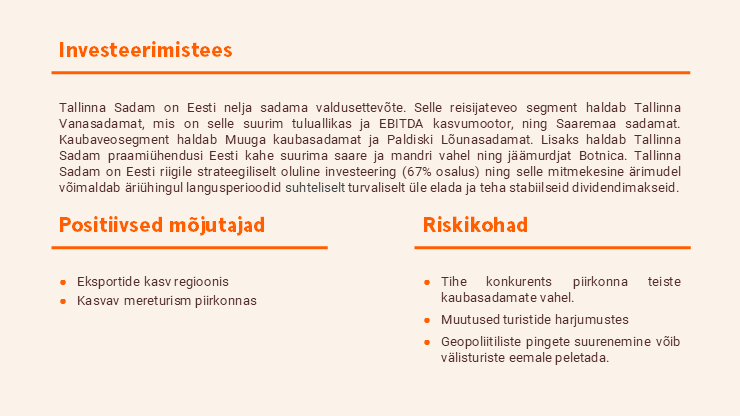 Investeerimistees - Tallinna Sadam 2025 iv kvartali analüüs