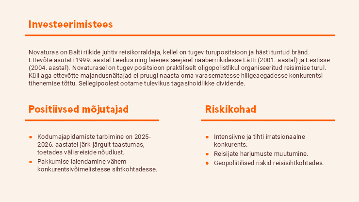 Novaturas Investeerimistees 2025 ll poolaasta analuus